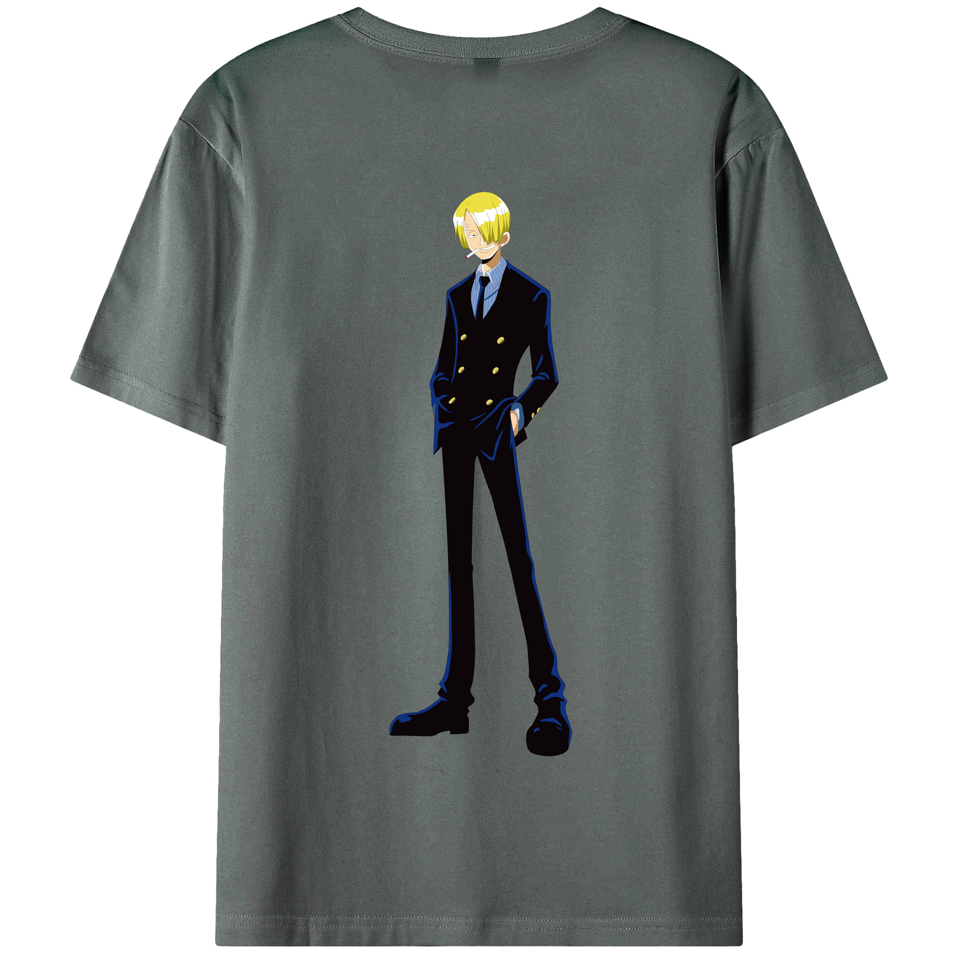 ワンピース サンジ ONE PIECE Sanji 綿100％半袖Tシャツ（背面プリント）